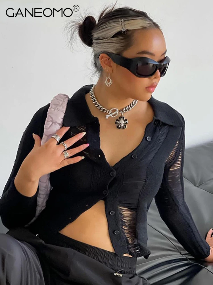 

Женская трикотажная рубашка-поло на пуговицах, с длинным рукавом