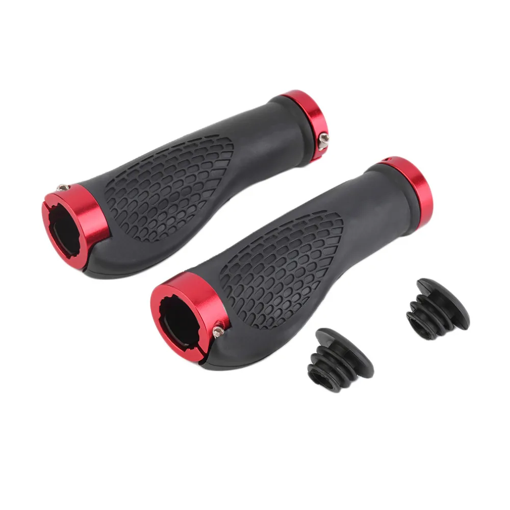 

2pcs/1 Pair Bicycle Handlebar Cover Mountain road Cycling Bike MTB handles Smooth Soft Rubber Aluminum alloy Anti-slip Handle
