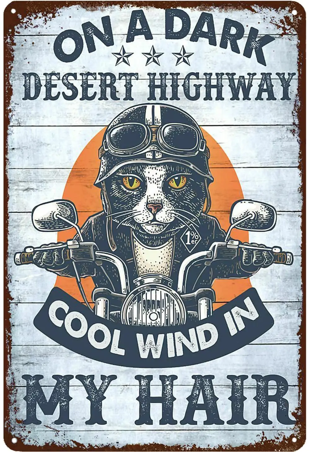 

Классический металлический постер Кот на темной пустыне жестяной знак для бара, паба, настенные декоративные таблички