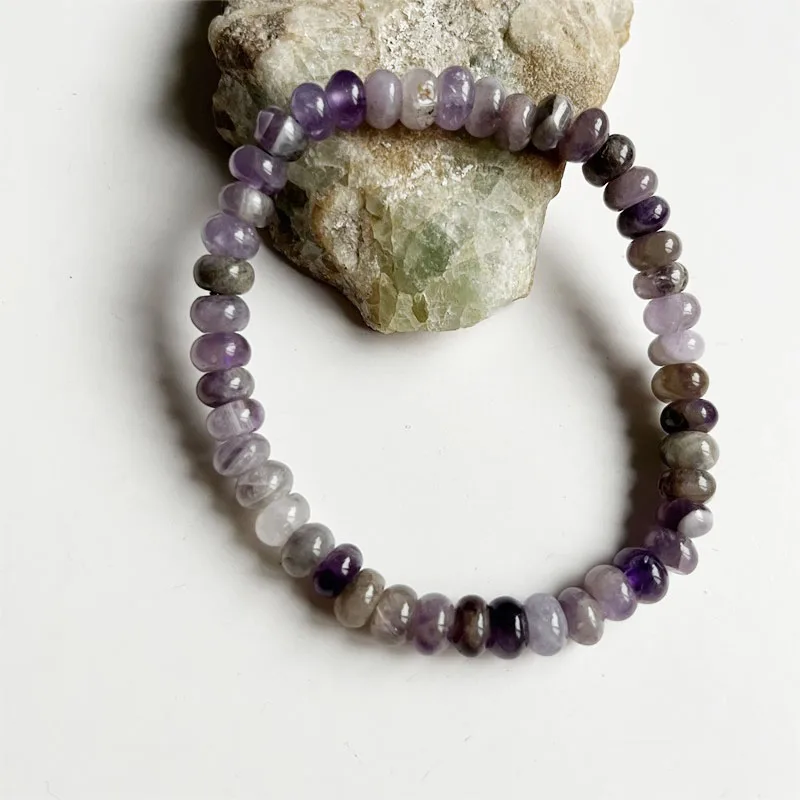 Овальный Аметистовый браслет 5*8 мм