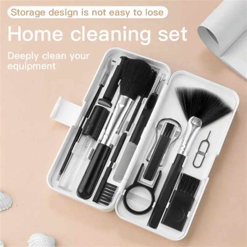 

in1 Computer Keyboard Cleaner Brush Kit Earphone Cleaning Pen For Headset iPad Phone Cleaning Tools Cleaner Keycap Puller Kit