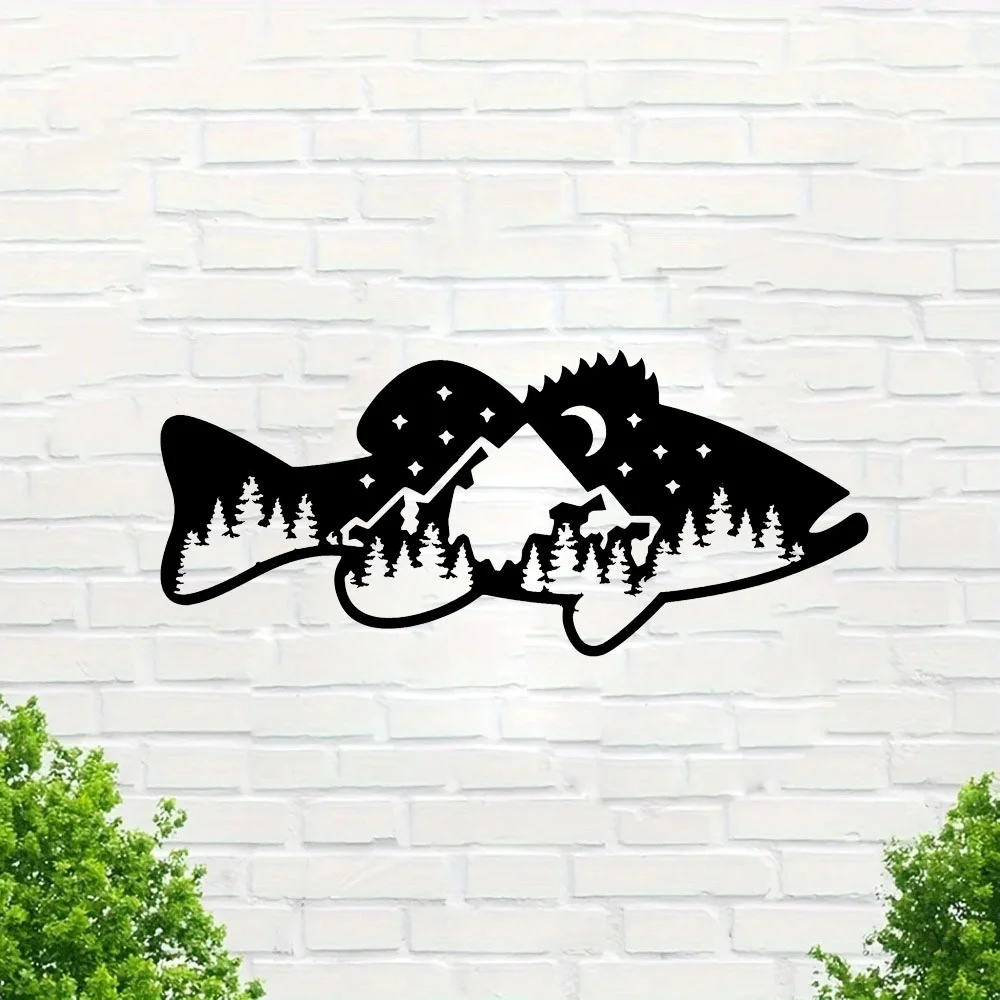 Потрясающая Металлическая Настенная Живопись С Изображением Окуня И Рыбы