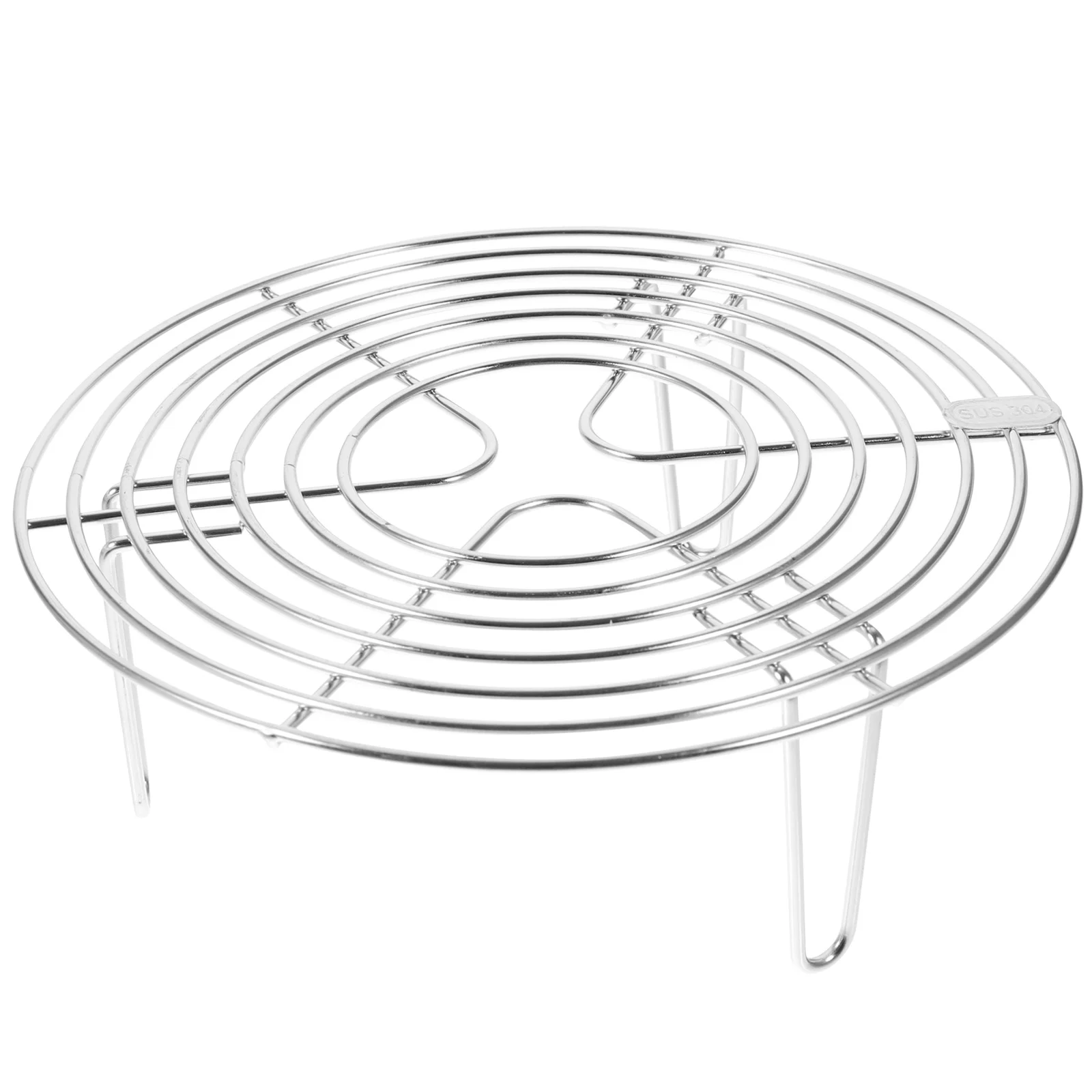 

Rack Steamer Steam Trivet Stand Cooking Steaming Pot Round Cooling Baking Cooker Steel Pressure Stainless Egg Basket Tray Wire