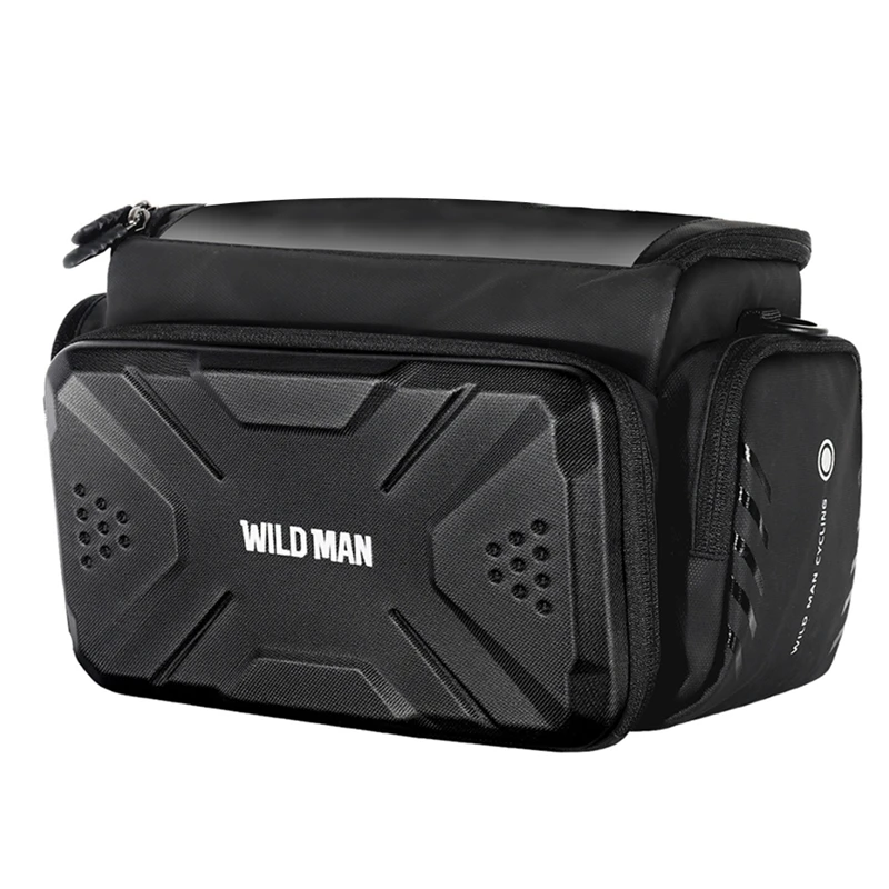 Сумка на руль велосипеда WILD MAN вместительная водонепроницаемая сумка для горного