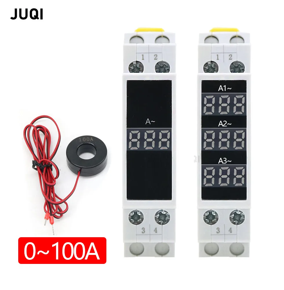 

Цифровой измеритель переменного тока на Din-рейку, 1-220 А