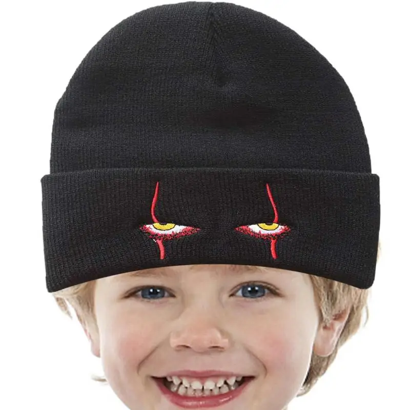 

Clown Beanie Hat Weave Scary Eyes Hat Scary Clown Eyes Knit Hat Warm Pullover Hip Hop Hat Wool Hat Halloween Horror Clown Eyes