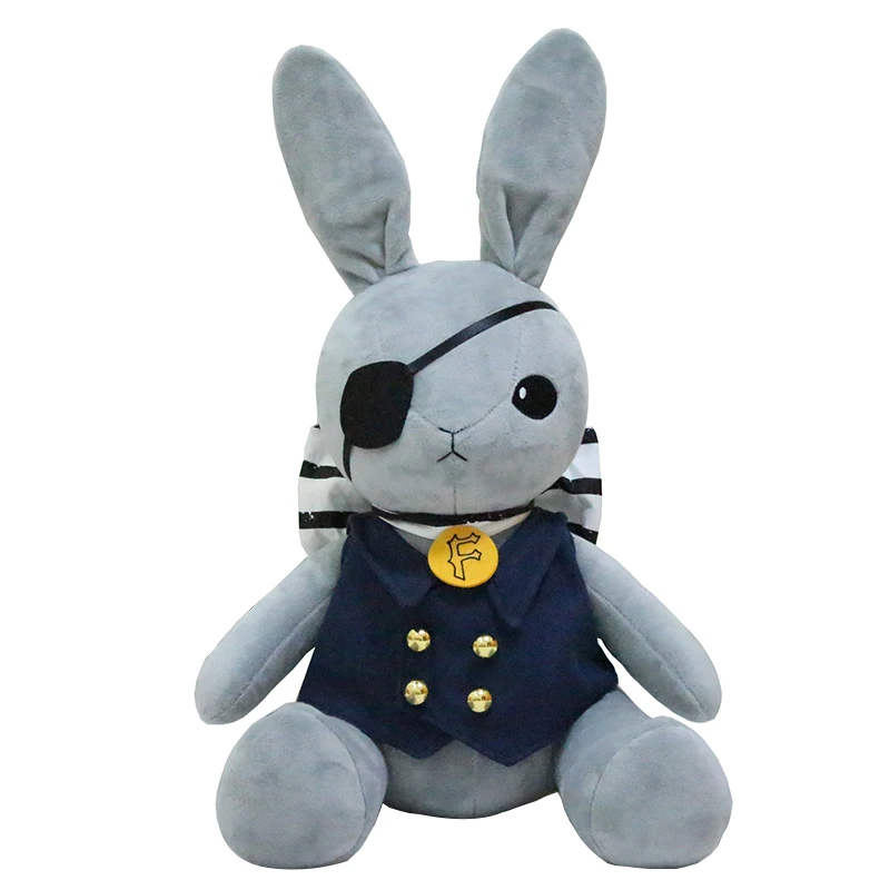Japan Comic Series Cartoon Black Butler Charles Peter Rabbit Plush Toy Kawaii Soft Stuffed Bunny Doll Children Gift 45cm