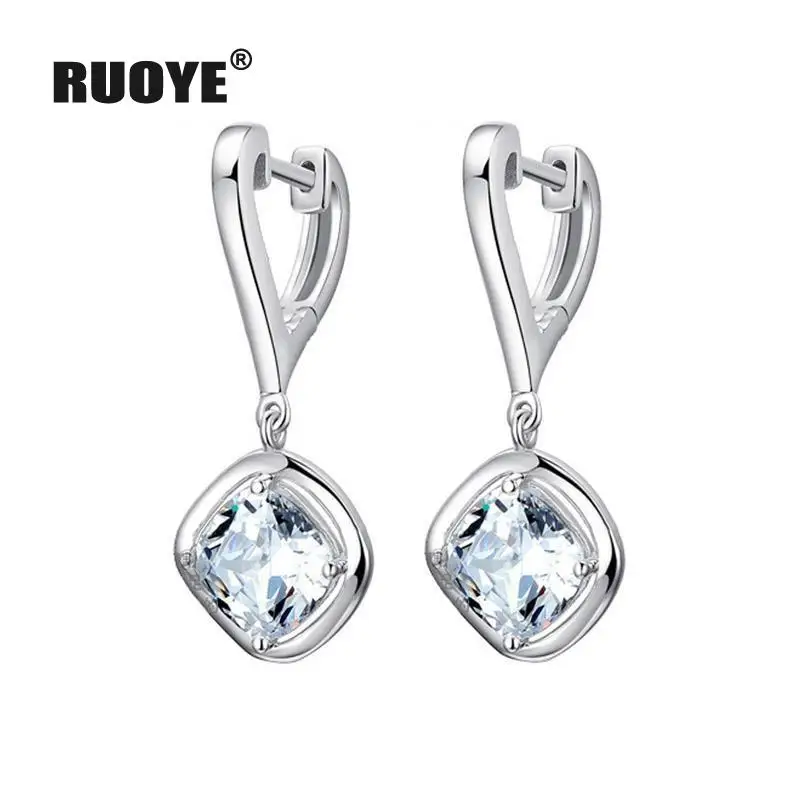 Модные Серебристые серьги-гвоздики с кристаллами ААА, серьги в форме сердца для женщин, ювелирные изделия, Новинка