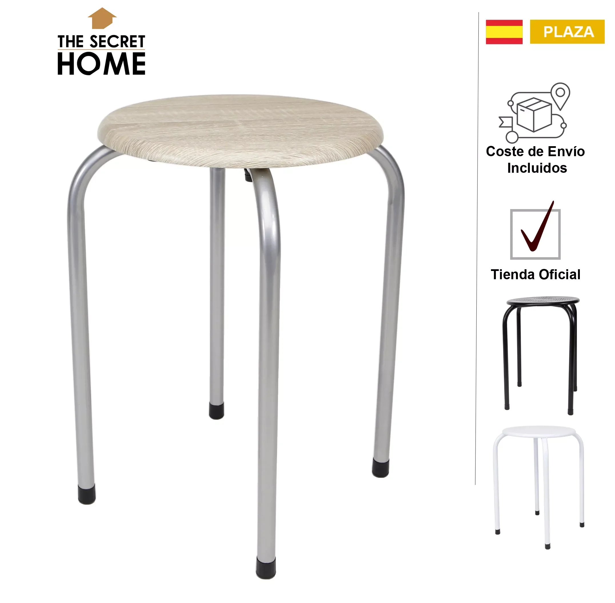 Стул с металлической основой из дерева или металла, алюминиевый (диаметр 30 x высота 45), кухонная скамейка, терраса или балкон...