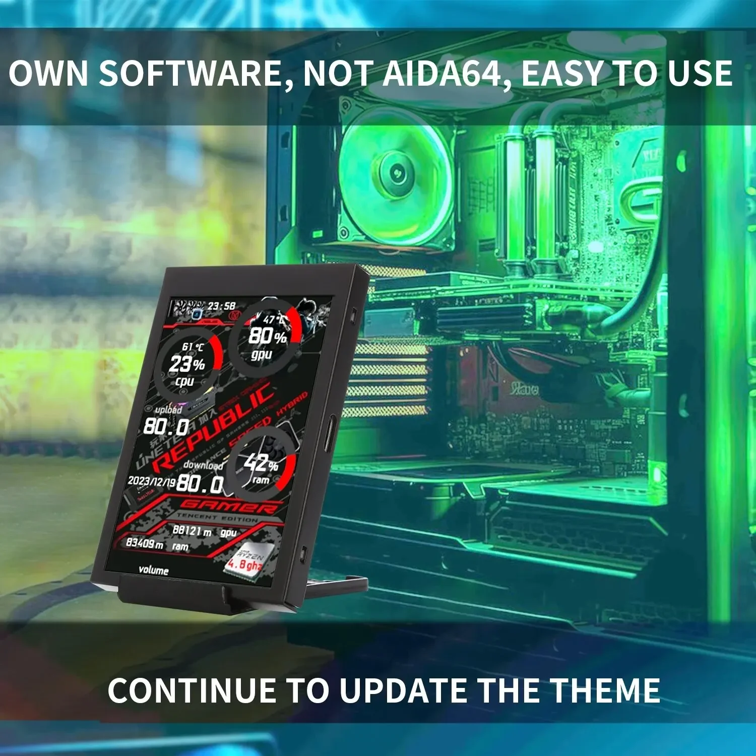 3 5 дюйма встроенный экран IPS 320*480 для мониторинга работы процессора