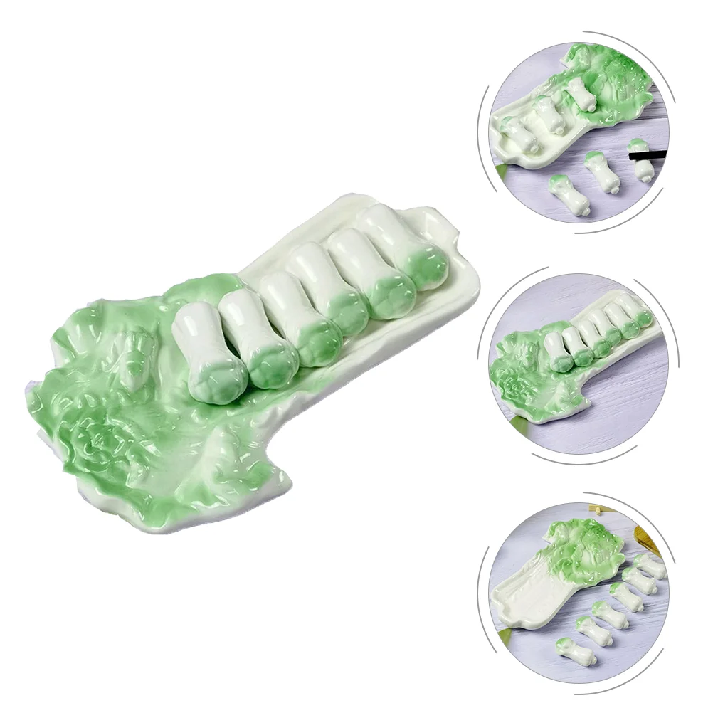 

1 Set Ceramic Chopstick Holder Vegetable Chopstick Rests Kitchen Tableware