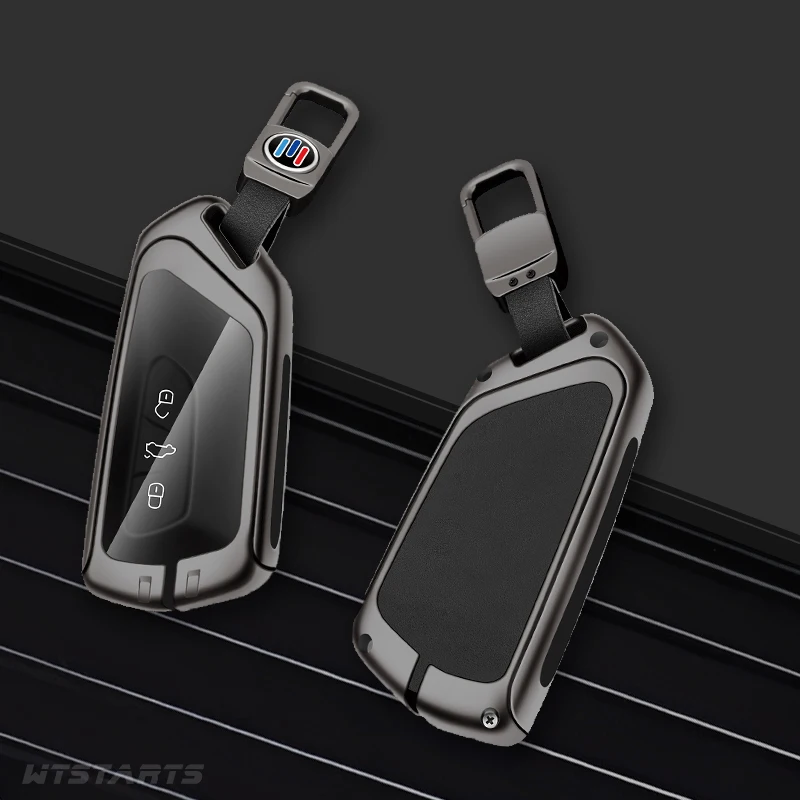 

Zinc Alloy Car Leather Keychain Case Shell For Volkswagen Golf 8 MK8 For Skoda Octavia A8 SEAT Leon MK4 Key Protection Case