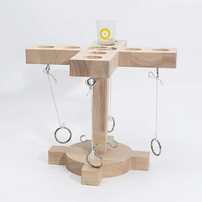 

Настольная игра «круглая брошь», деревянные классические развлечения, 4 игрока с 1 очками для вечеринки, семейного бара