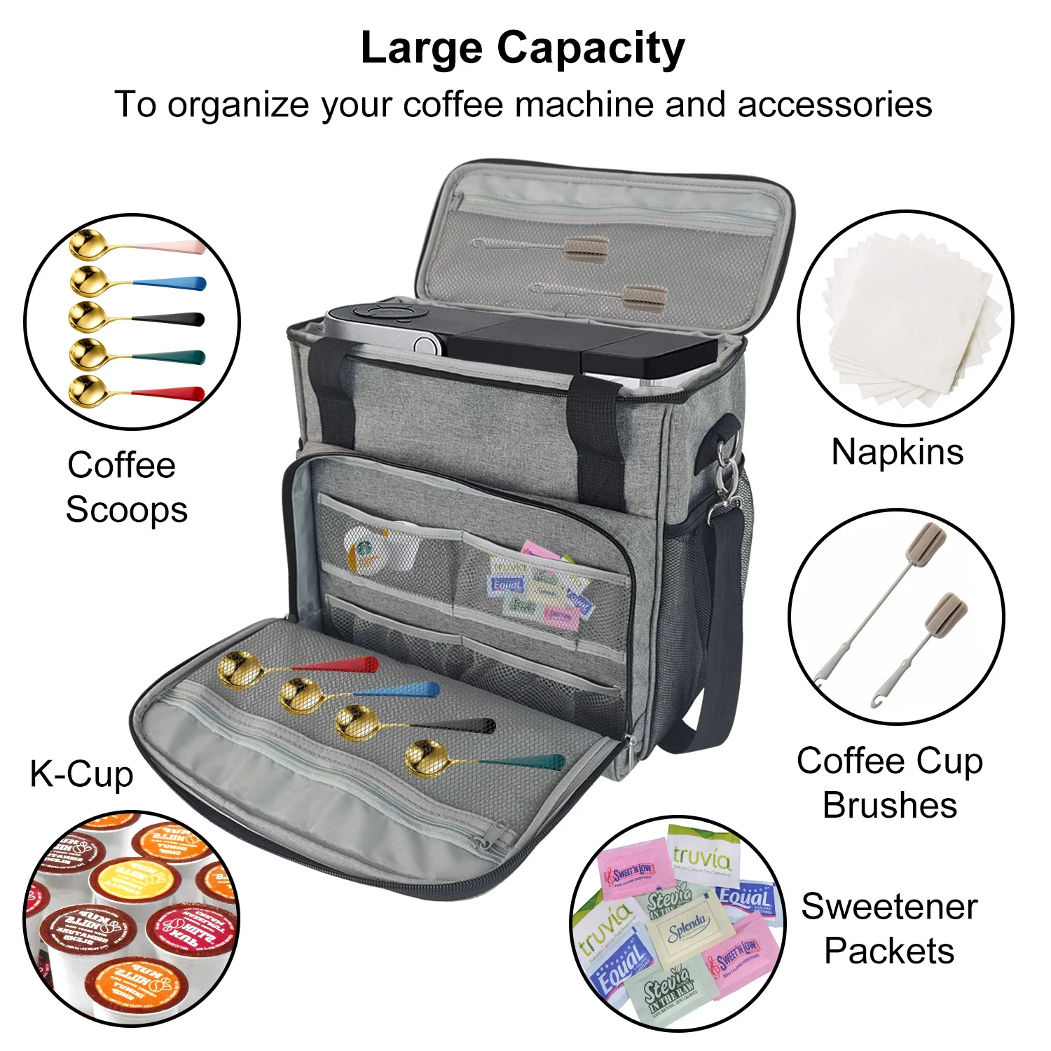 

Bags Storage Bag Lightweight Long Adjustable Strap Nylon Fabric Portable Safety Waterproof For Coffee Machines