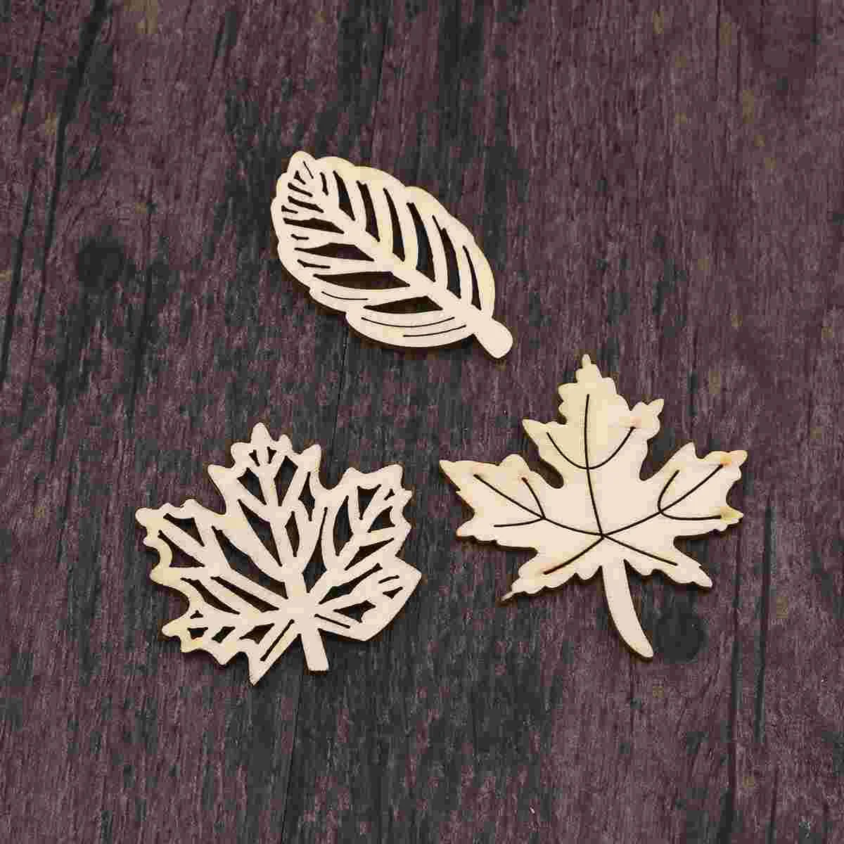 

Wood Leaf Maple Blank Ornament Hollow Wooden Unpainted Cutouts Unfinished Slice Diy Graffiti Sign Gift Tag Veneers Slices