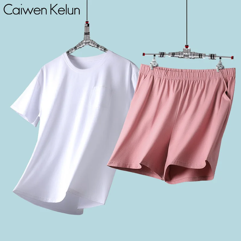 Ladies' Homewear Pajamas Suit Summer Pure Cotton Thin Short-Sleeved Casual Breathable New Five-Point Pants