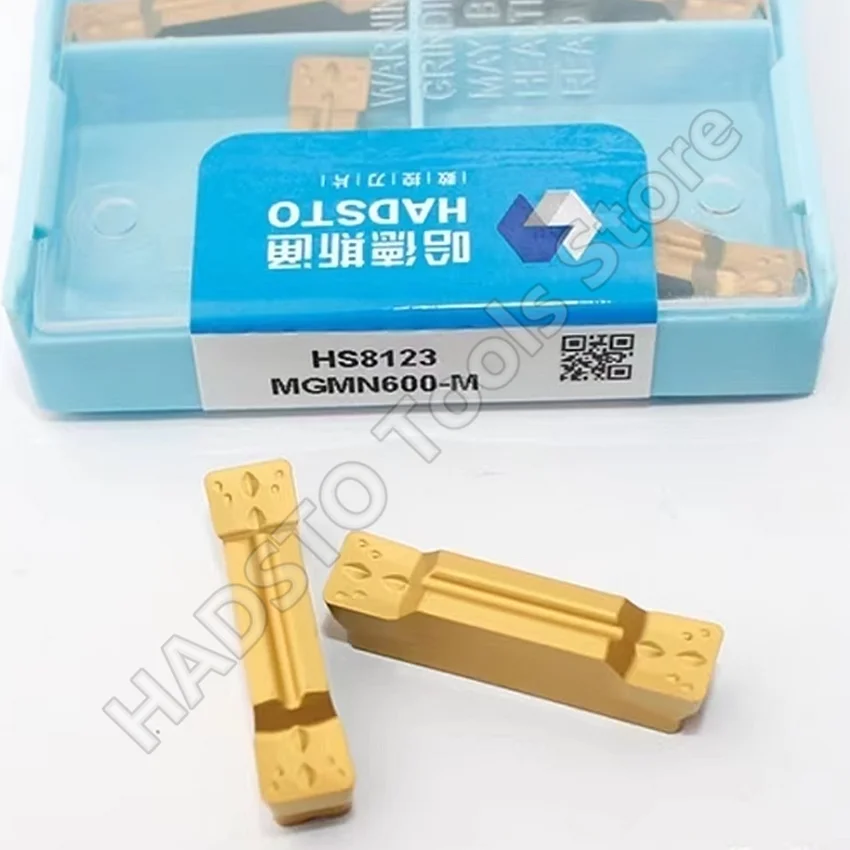 MGMN500-M HS8123/MGMN600-M HS8123 MGMN500 MGMN600 5.0mm 6.0mm HADSTO CNC carbide inserts cut off Slotting 10pcs/box