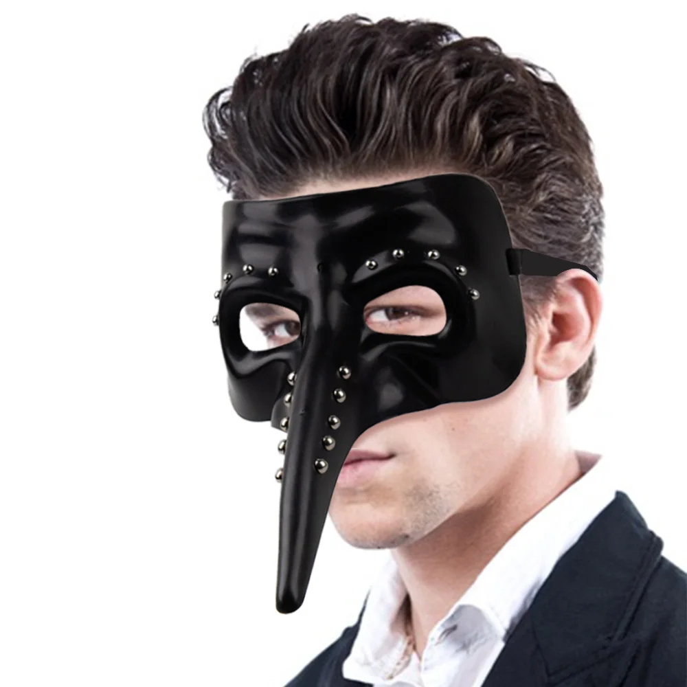

Steampunk Long Nose Bird Beak Mask Cosplay Punk Rivets Plague Doctor Masquerade Vintage Carnival Halloween Party Costume Props
