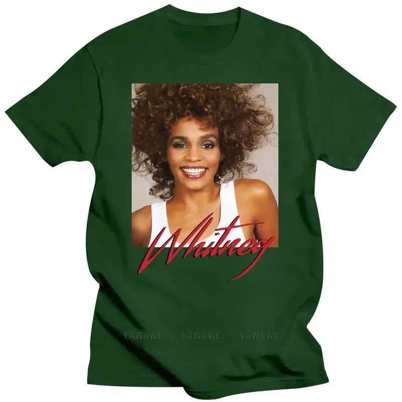 Черная футболка для мужчин летняя брендовая с официальной надписью улыбки Уитни