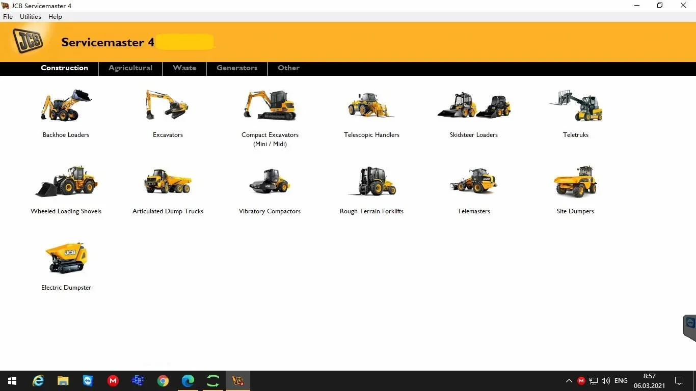 Фото Диагностический программный комплекс SpecDiag для JCB ServiceMaster 4 v26.7.4 [07.2026] (полная версия) №1