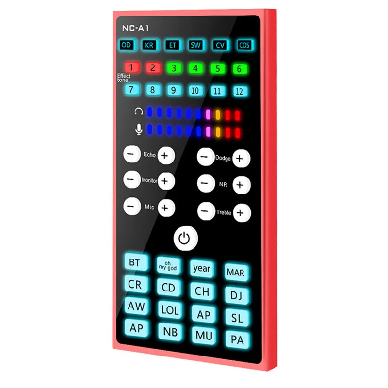 

NCA1 Bluetooth Live Sound Card Microphone Condenser Mixer Audio KTV Karaoke Mobile Phone Computer Wireless Accompaniment