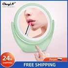 Ckeyin 15X увеличительное освещенное зеркало для макияжа портативное светодиодное косметическое зеркало с usb-зарядкой вращающееся косметическое зеркало