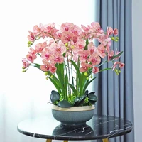 pink phalaenopsis orchid flower branch 7 flowersstem 78cm 3d real touch office home decoration event centerpiece indigo