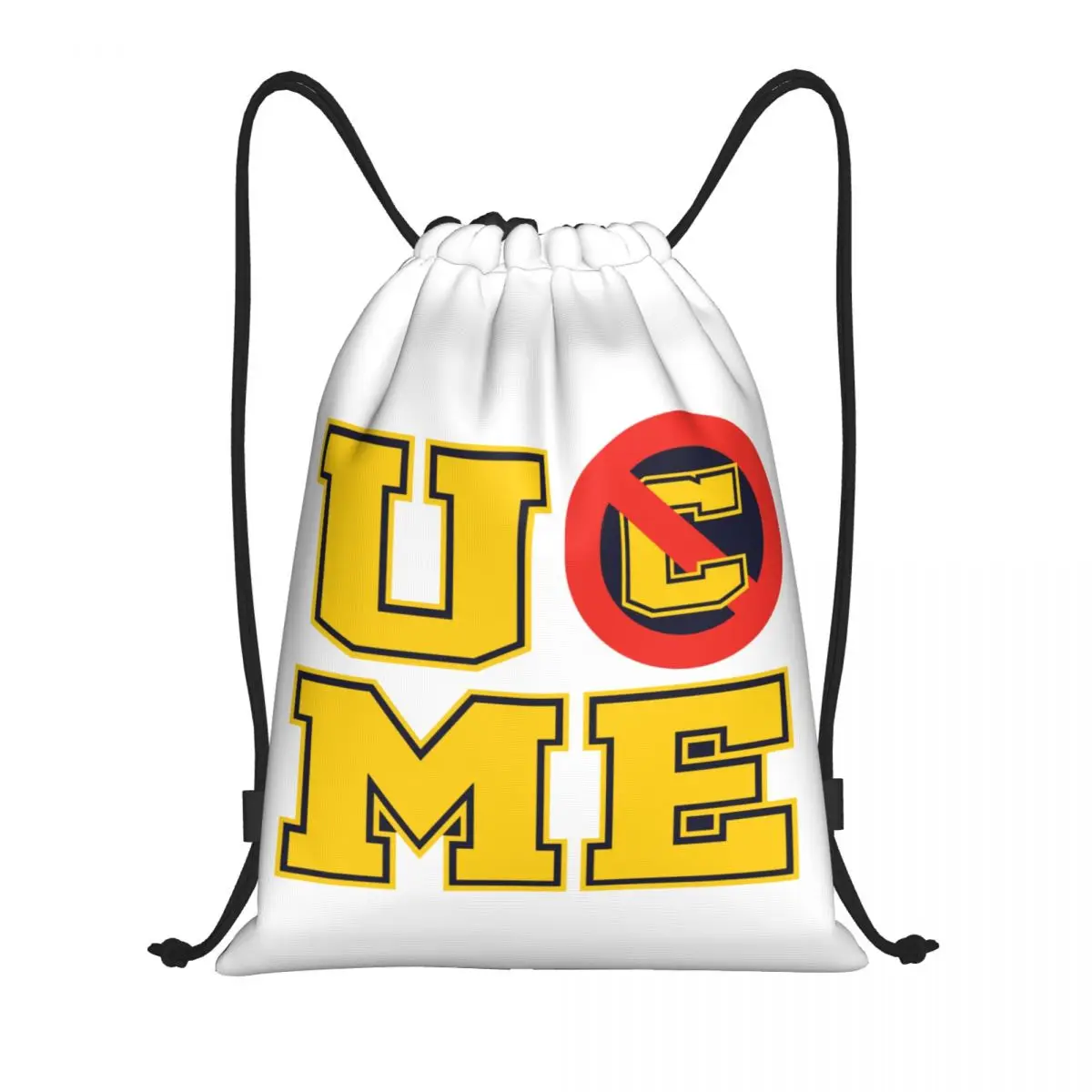 WWE John Cena U Cant See Me Drawstring Backpack Sports Gym Bag for Men Women Shopping Sackpack