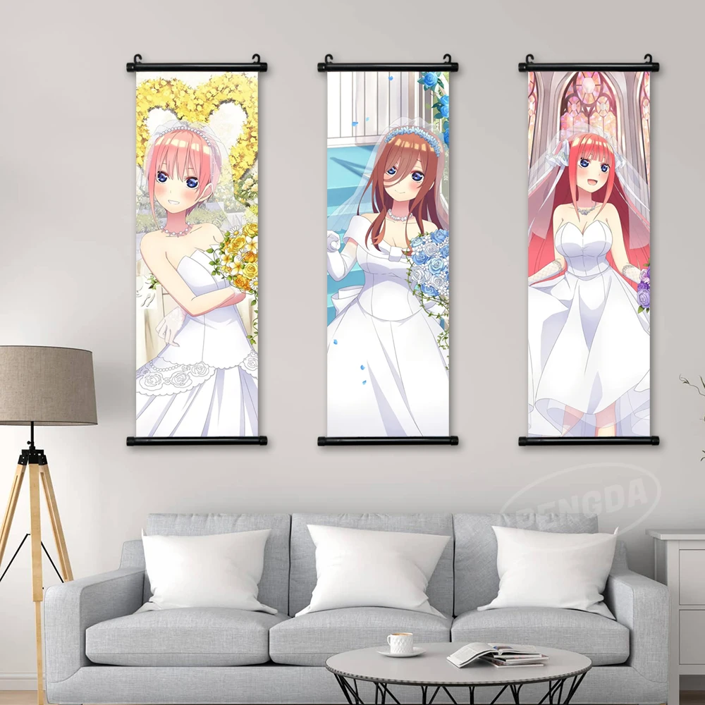 

The Quintessential Quintuplets Anime Poster Canvas Print Painting Wall Art Picture Home Decor Nakano Nino Mural Hanging Scrolls