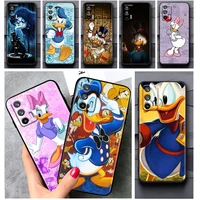 anime comics donald duck phone case for oppo realme v11 x3 x50 q5i gt gt2 neo2 neo3 c21y c3 9 9i 8 8i 7i pro master black