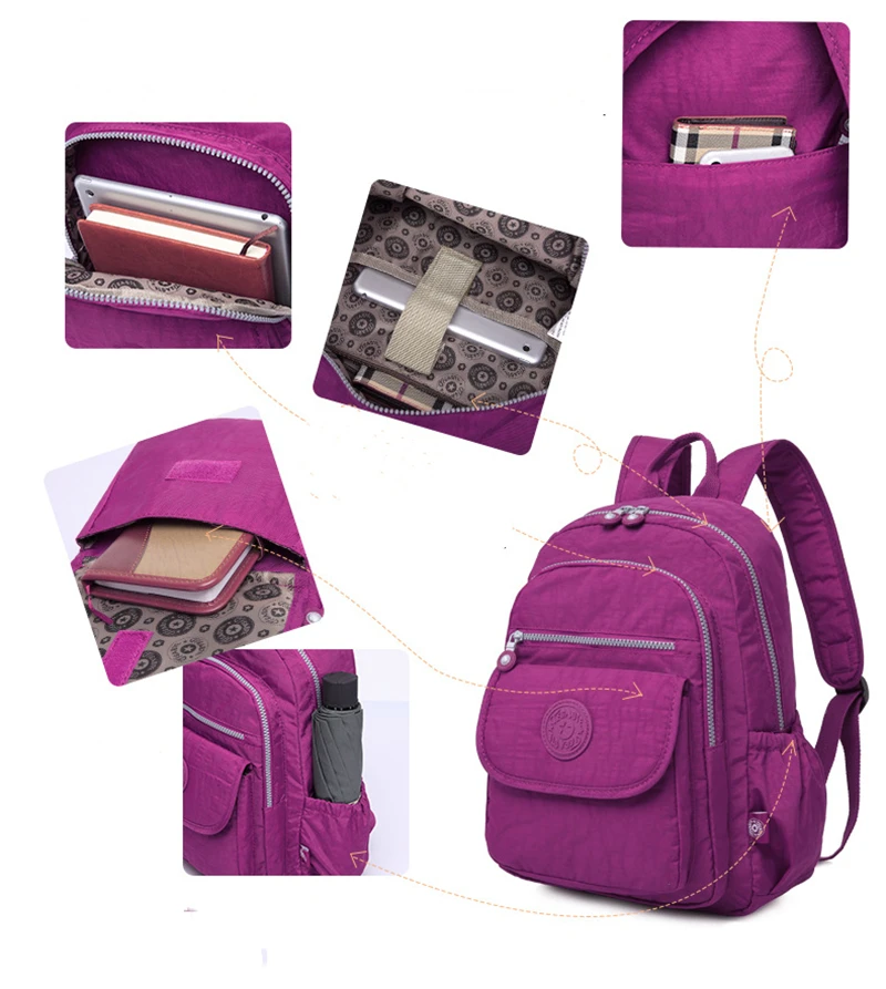 TEGAOTE высококачественный вместительный рюкзак A4 для женщин и мужчин школьный цвет