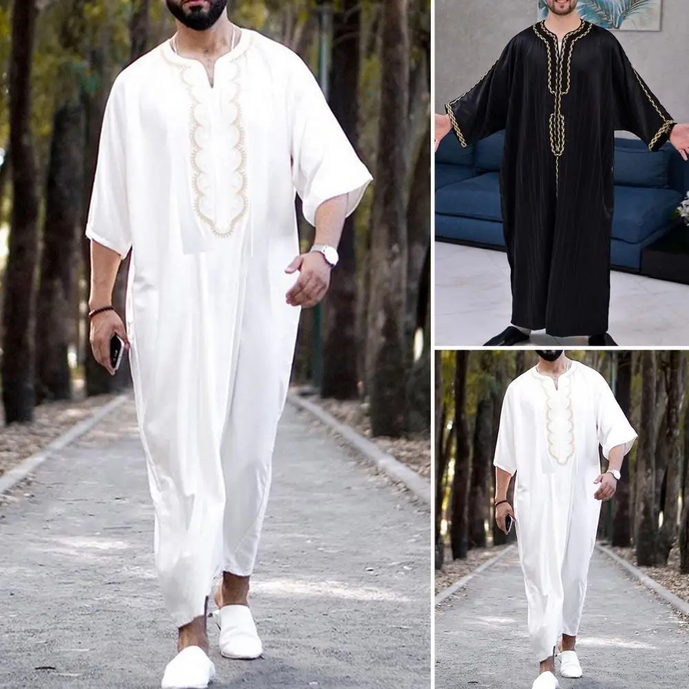 

Oversized Trendy V Neck Deep Crotch Men Playsuit Tender Material Romper Long Clothing