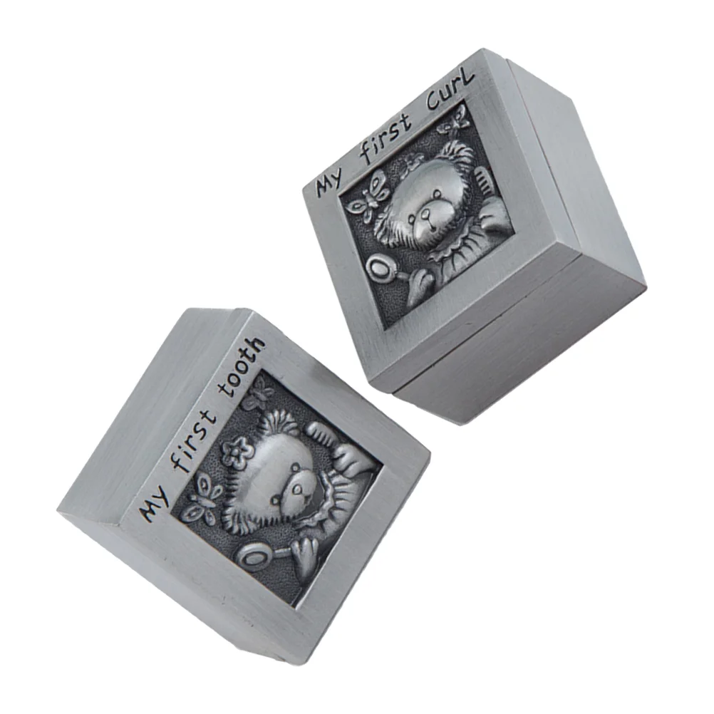 

1 Pair Memorial Box Growth Record Case Teeth Fetal Hair Commemorative Box