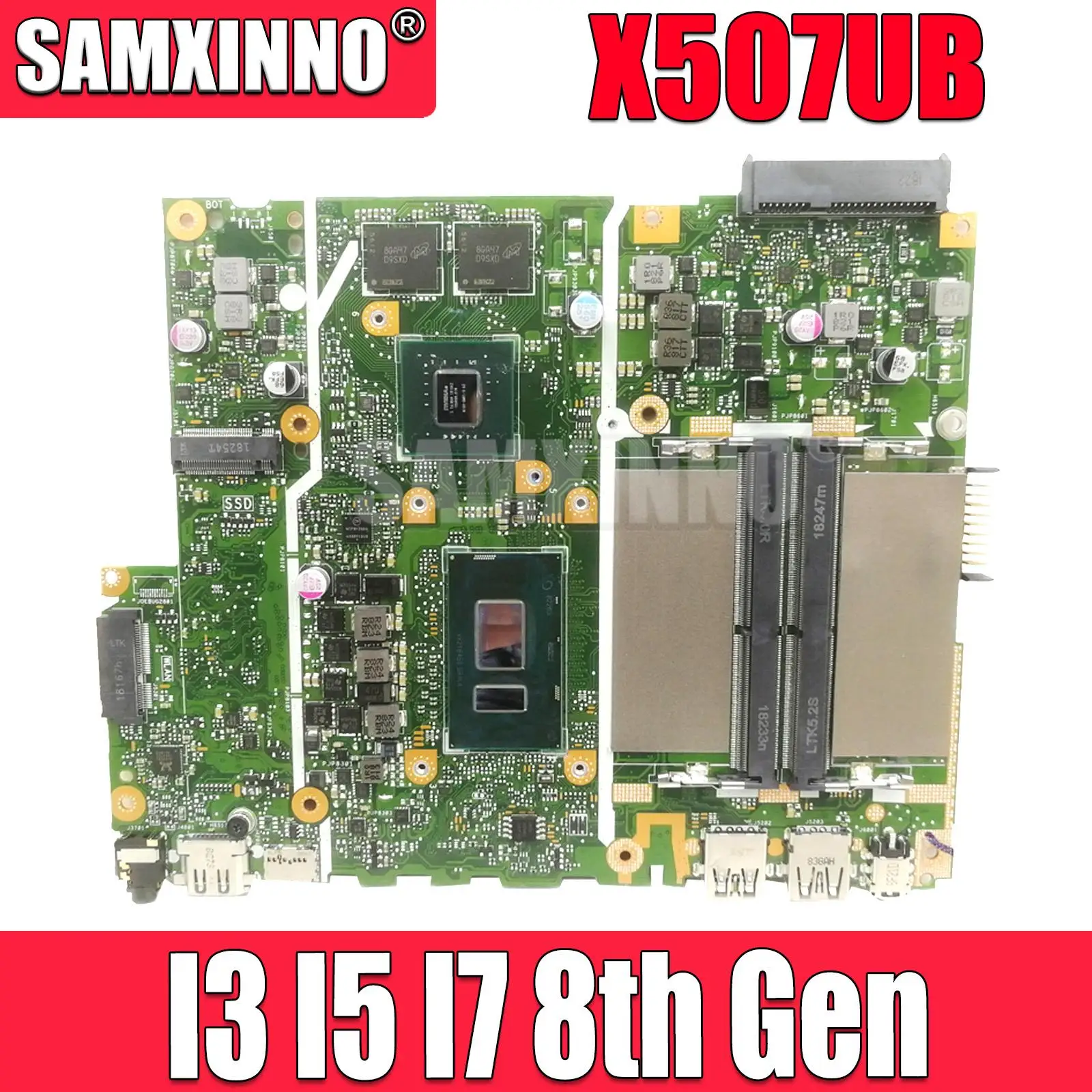 X507UB Материнская плата ASUS X507UBR X507UF A507UB F507UB R507UB A507UF Y5000UB материнская плата для ноутбука I3 I5 I7 6-го/7-8-го поколения ЦП