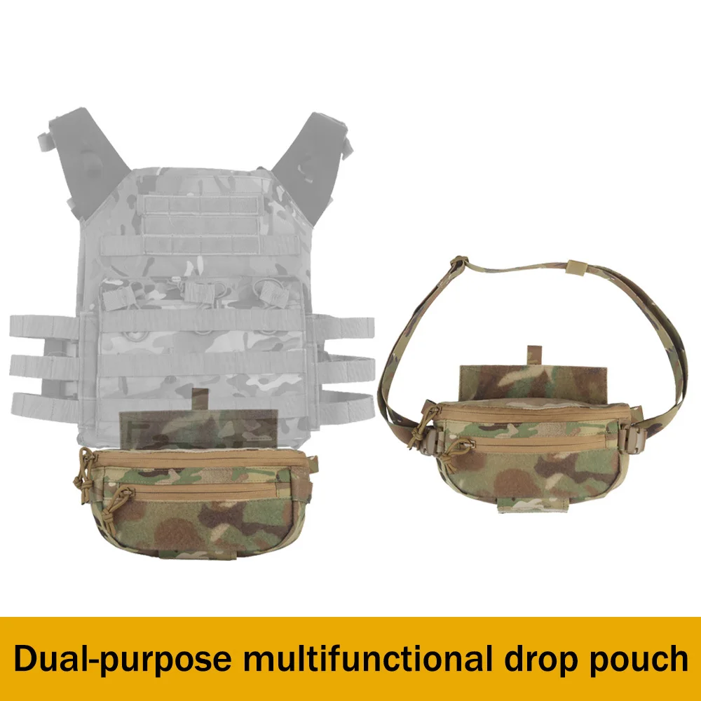 

Pouch Military Shoulder Hanger Bag Tactical Dangler Abdominal Plate Pack Integrates Quick Compact Carrier Airsoft Vest Release