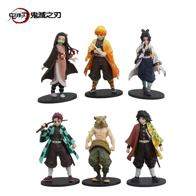 

Anime 15CM Demon Slayer Kimetsu no Yaiba Character Kamado Tanjirou Action Figure Agatsuma Zenitsu Nezuko Warrior PVC Model Toy