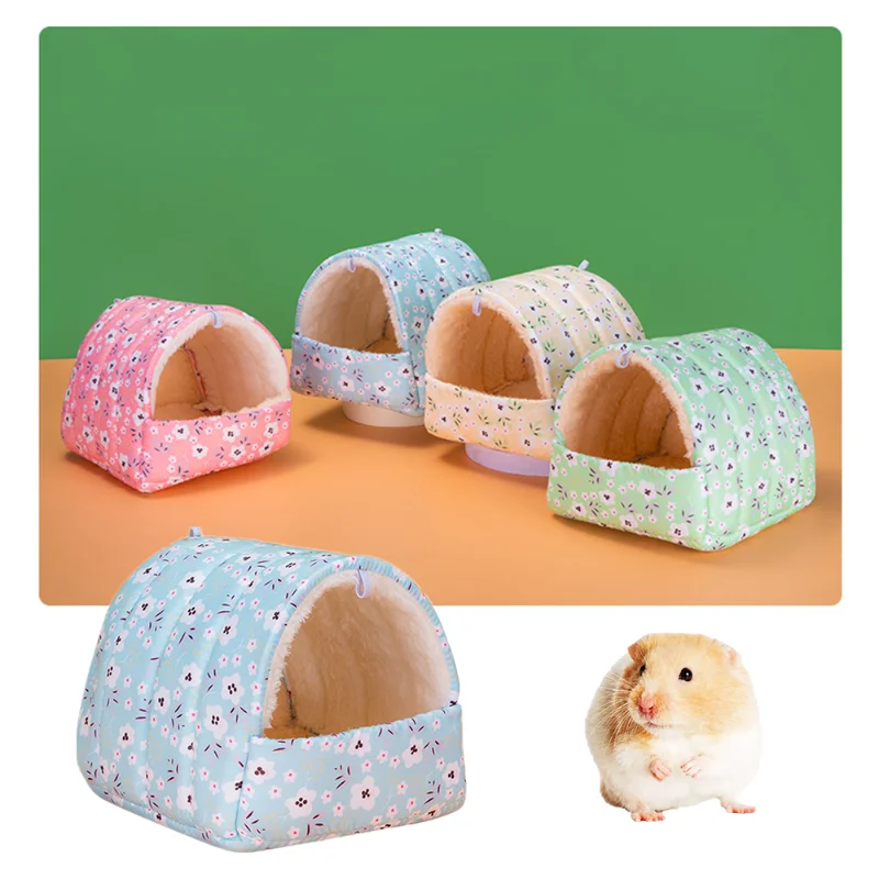 

Soft Hamster House Guinea Pig Warm Mat Nest Small Animal Sleeping Bed Winter Comfortable Plush Hamster House Cave Pets Supplies