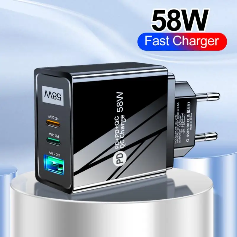 

Universal Type C Mobile Phone Charge Usb Charger 58w Type C Mobile Phone Charger Multiple Plug Phone Accessories Portable