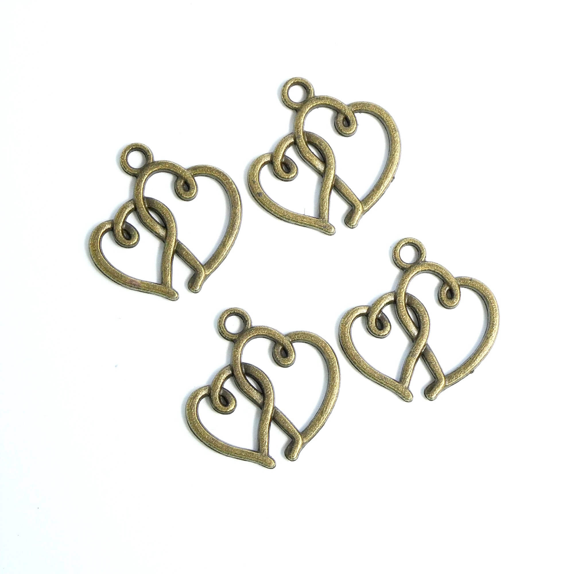 

Подвески в виде сердца, 20x19x1,5 мм, 25 шт.