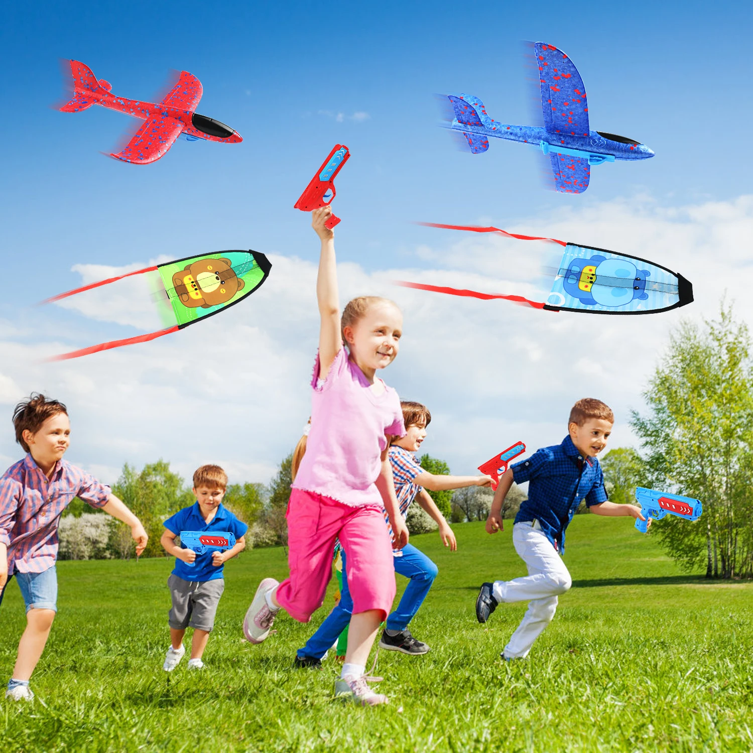 Детский строительный коврик для запуска игрушечный самолет