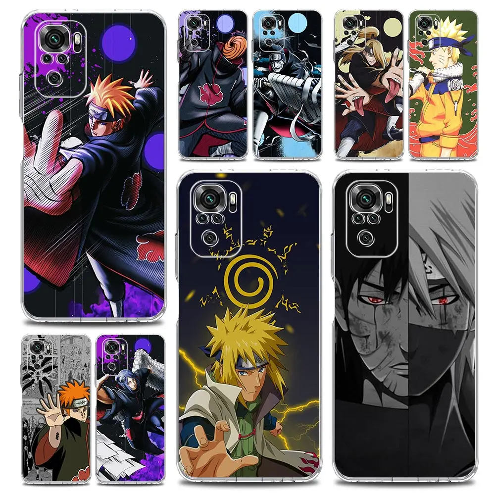 

Naruto Anime Akatsuki Phone Case For Xiaomi Redmi Note 11 9S 9 8 10 Pro 7 8T 9C 9A 8A K40 Pro 11T 5G Silicone Clear Cover Coque