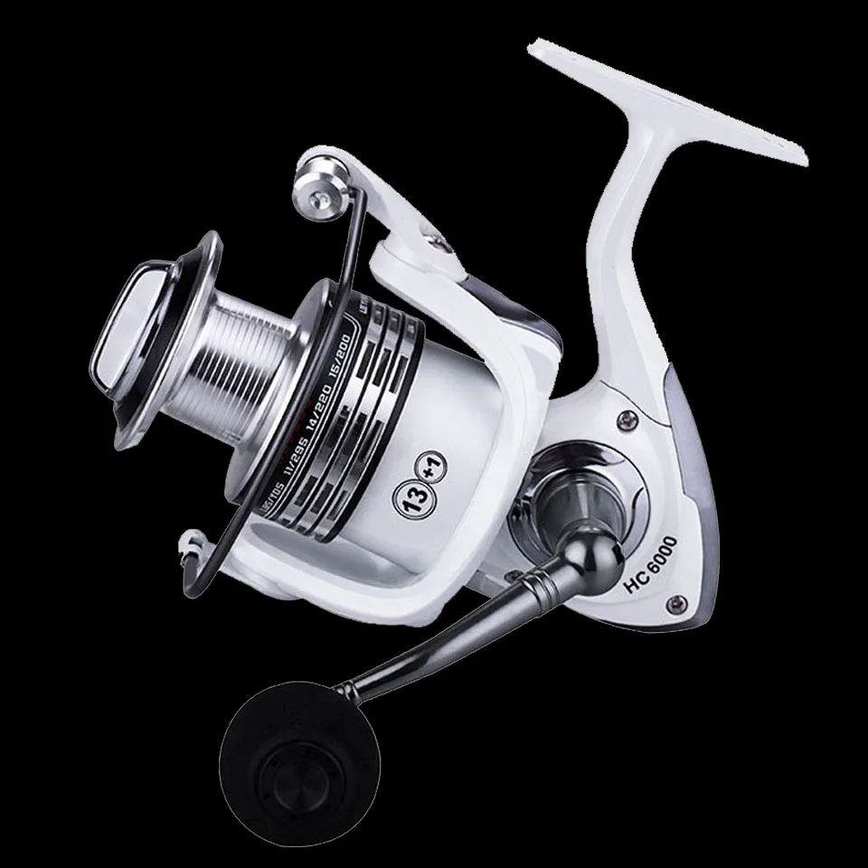 

2022 New Brand 13+1BB Fishing Reel CNC Rocker Arm Spinning Reel White Color Carp Fishing Feeder Reel Fishing