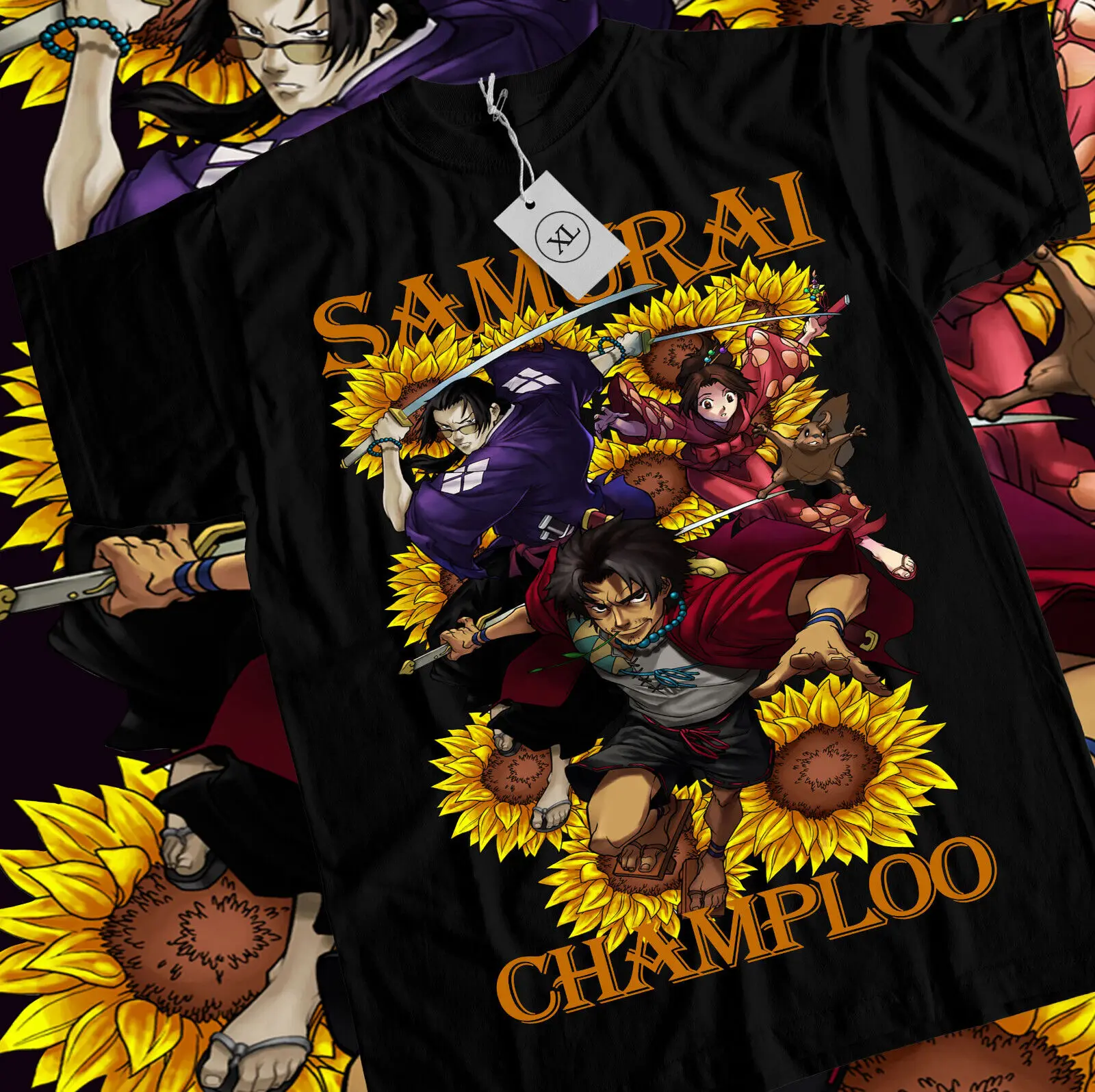 Футболка Samurai Champloo с принтом Манга Аниме Walk Mugen Jin Fuu Kasumi рубашка всех размеров