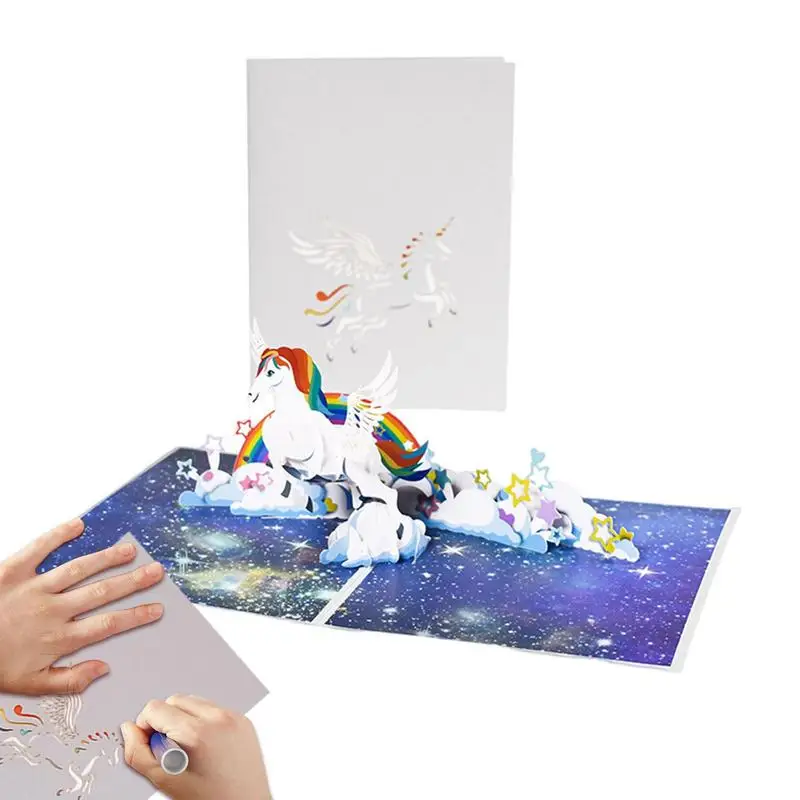 

Card 3D Greeting Cards Birthday Card For Kids Anniversary Cards Delicate 3D Card Non Fading Perfect For Anniversary Festival