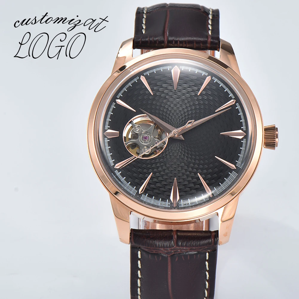 Мужские часы с индивидуальным логотипом NH38 Коктейльные автоматические Двойной