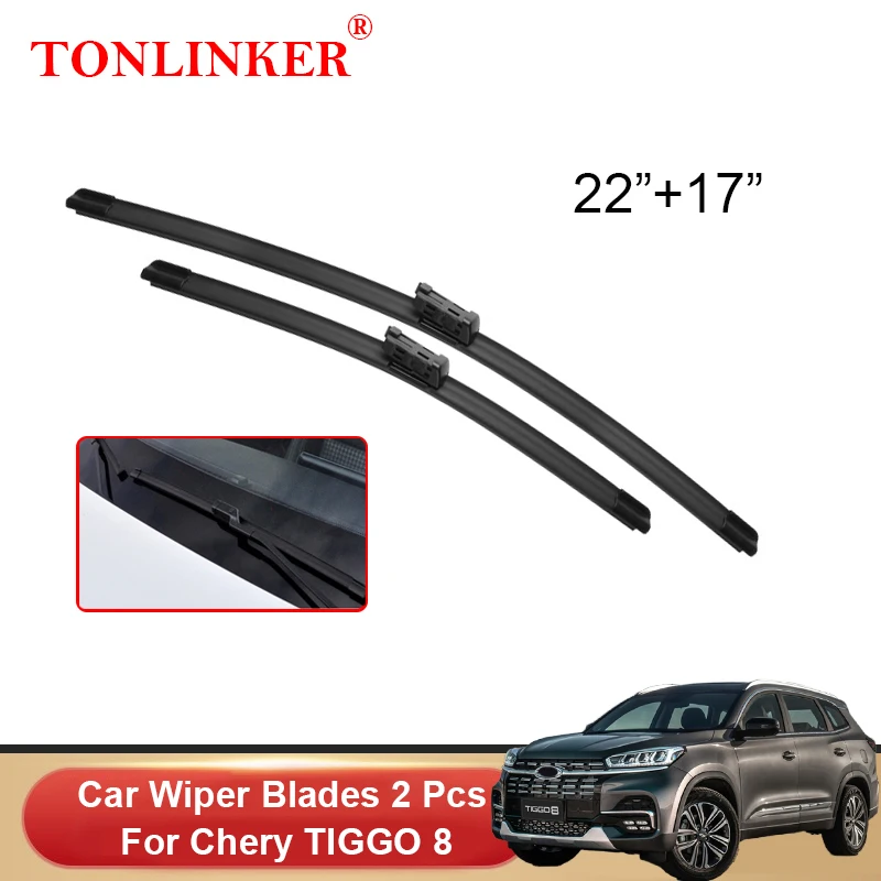 

TONLINKER Car Front Windscreen Wiper Blades For Chery Tiggo 8 2019 2020 2021 2022 Car Accessories Wiper Blade Brushes Cutter