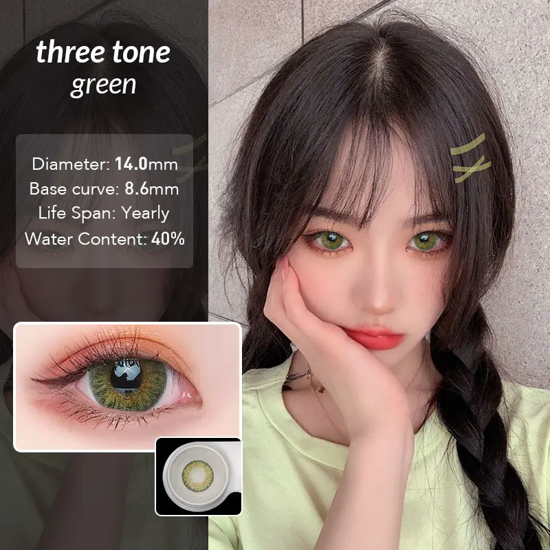 

Цветные контактные линзы GFRIEND для глаз, трехцветные корейские контакты для глаз, хорошее качество, линзы натурального цвета, Новинка