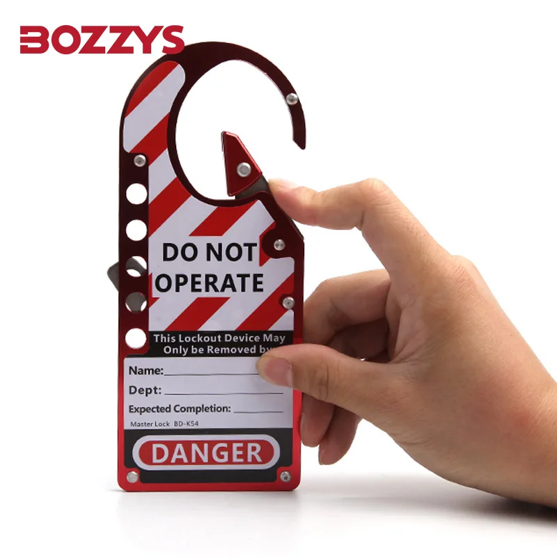 

BOZZYS Sturdy and Durable Labeled Snap-on Group Lockout Hasp for Lockout Tagout