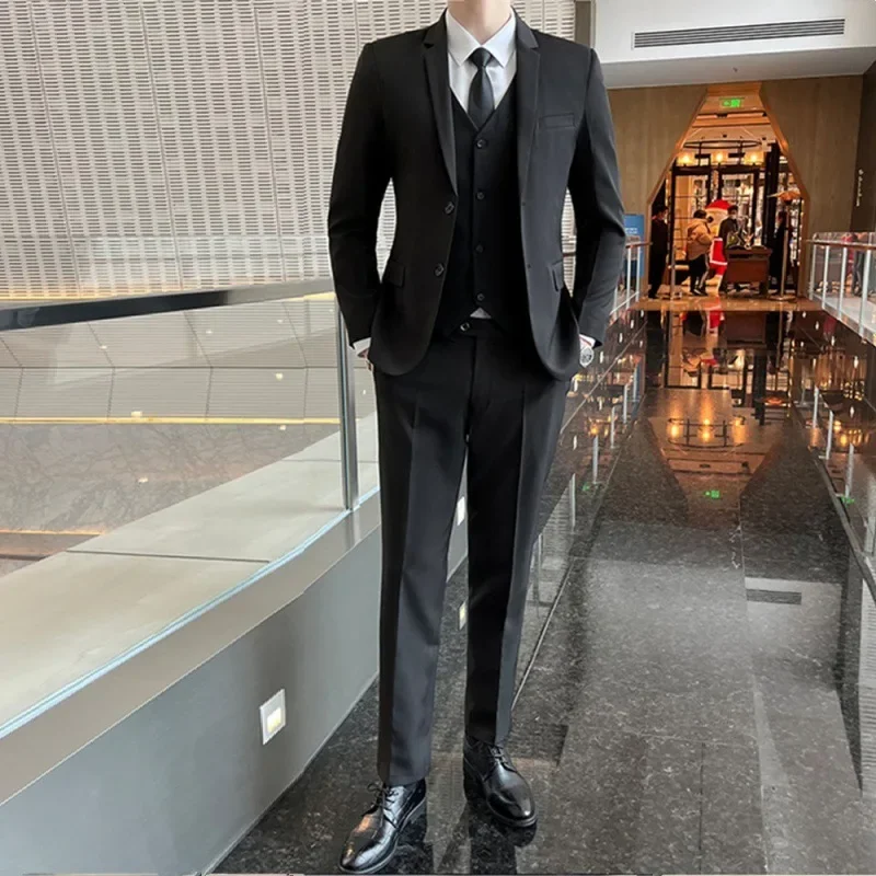 Роскошные мужские костюмы в западном стиле облегающие корейские версии топиджак