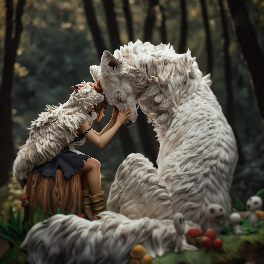 SFW набор моделей из смолы волк и девочка кукла с 3d принтом 1/24 несобранные